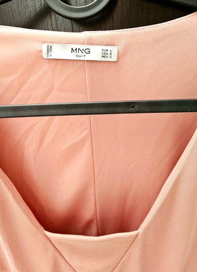 Vestido cóctel salmón