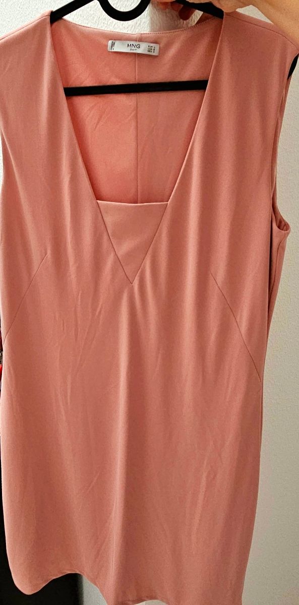 Vestido cóctel salmón