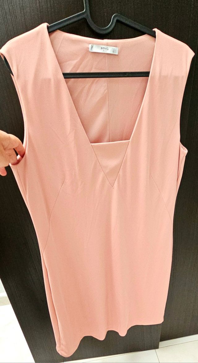 Vestido cóctel salmón