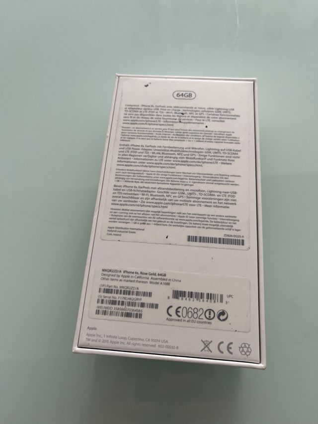 Scatola vuota Iphone 6 S Rosa 64gb