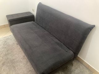 Divano Letto MaisonDuMonde Grigio Scuro (Grafite) 