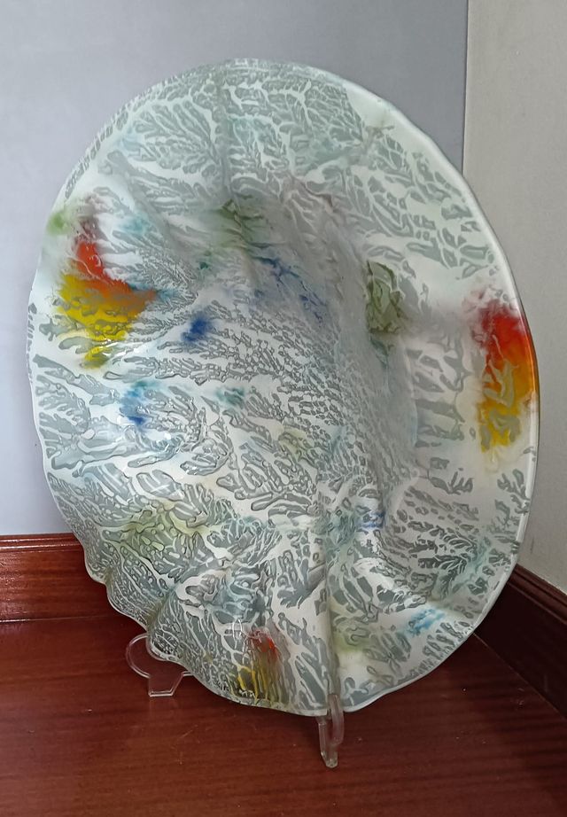 Piastra in vetro decorativa e funzionale