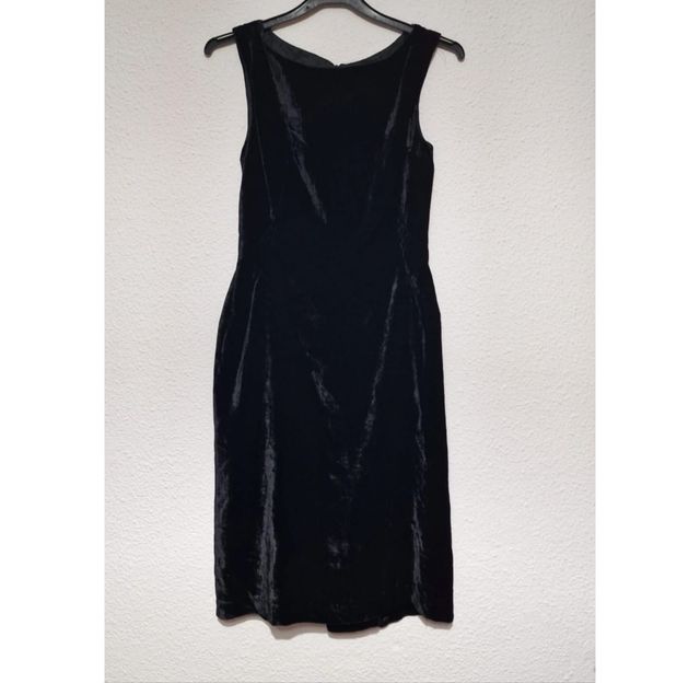Vestido negro terciopelo Zara