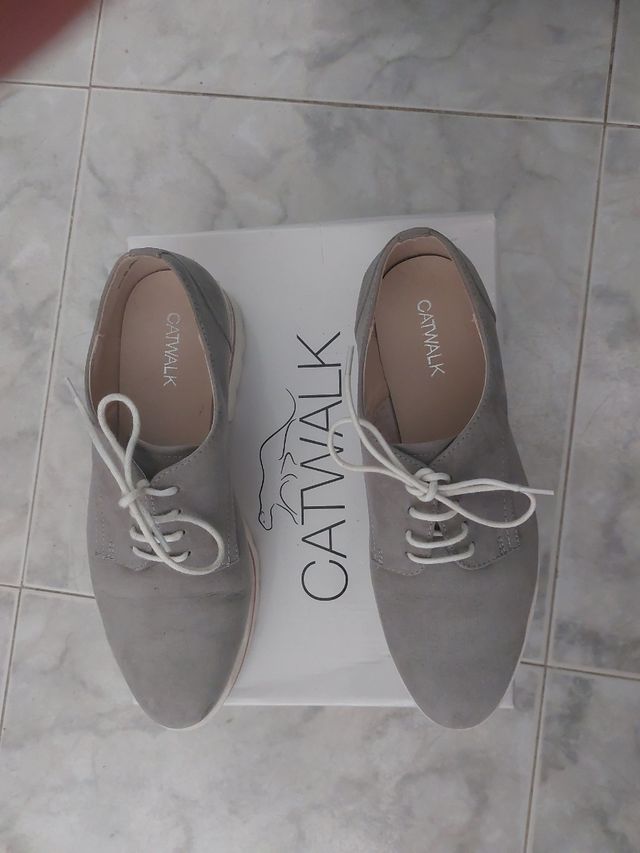 Zapatos vestir Catwalk gris mujer