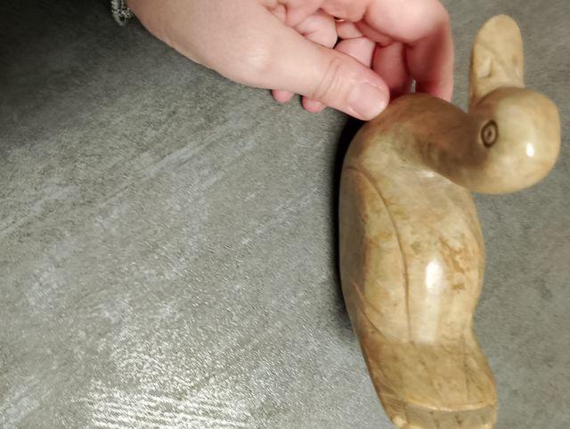 Anatra in pietra vintage 