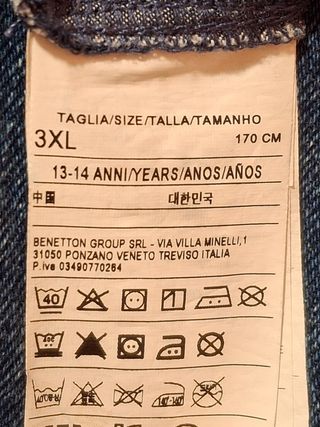 Peto pantalón corto Benetton