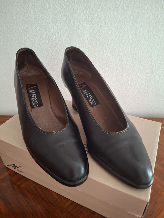 Zapato negro tipo salón mujer talla 37