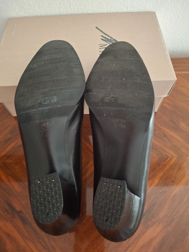 Zapato negro tipo salón mujer talla 37