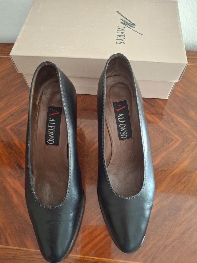 Zapato negro tipo salón mujer talla 37