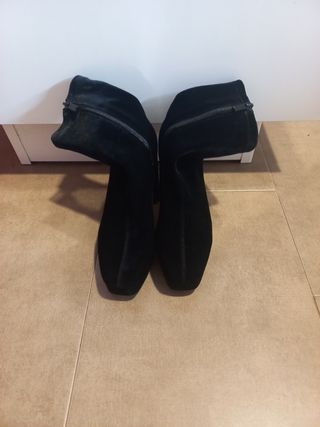 Botas con plataforma terciopelo