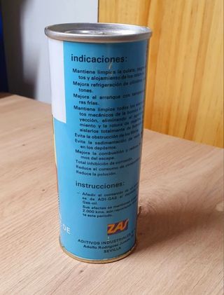 Lata aditivo aceite motor antigua