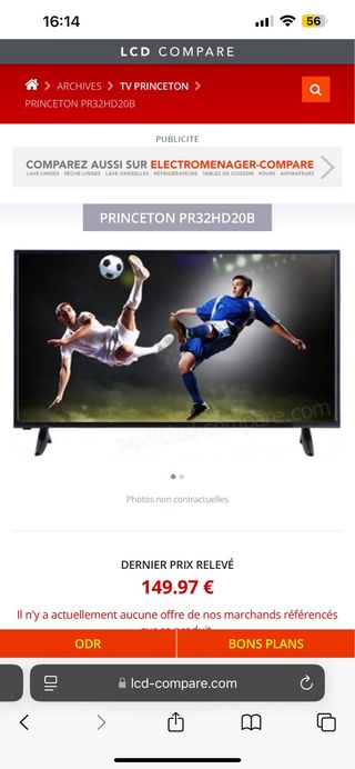 Tv led 32 pulgadas princenton