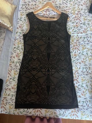 Vestido surkana negro sin mangas 
