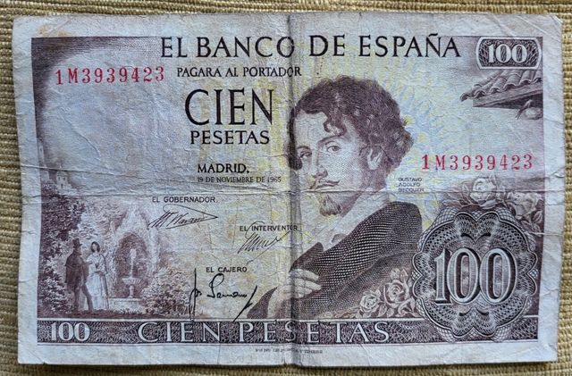 Billete 100 pesetas año 1965