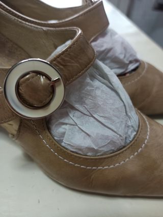 Zapato tacon piel mujer pitillo T 37