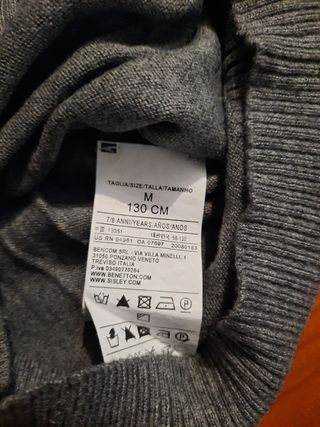 Maglioncino in lana Benetton 7/8 anni
