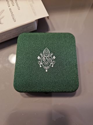 Moneta 5 Euro argento Vaticano 2005 guerra
