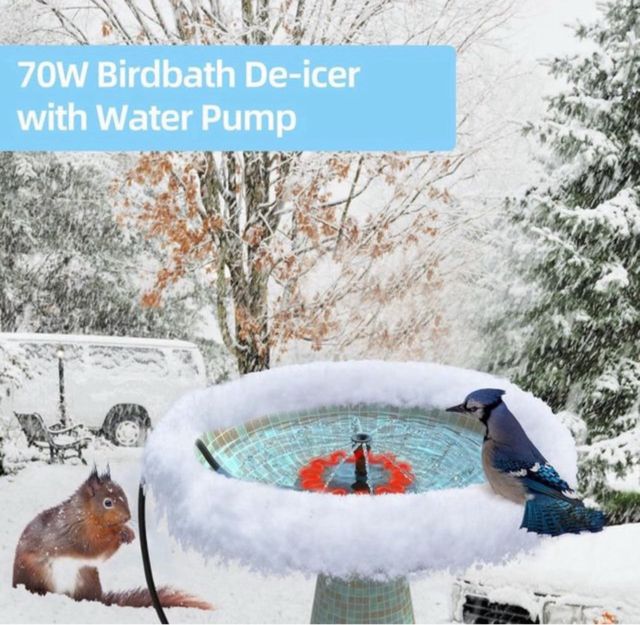 Fuente con calentador de agua