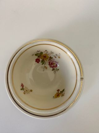 taza vintage de porcelana limoges