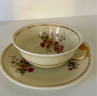 taza vintage de porcelana limoges