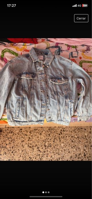 chaqueta tejana oversize bershka