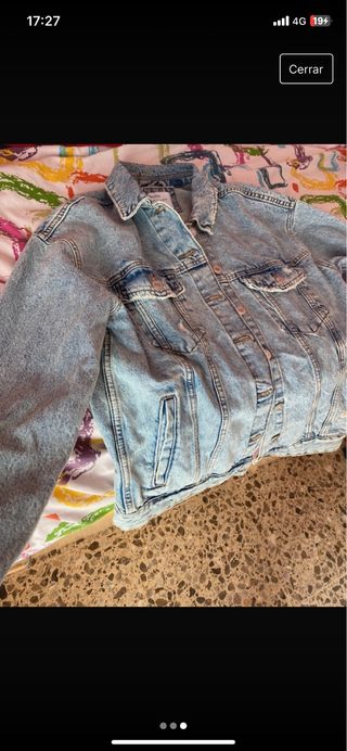 chaqueta tejana oversize bershka