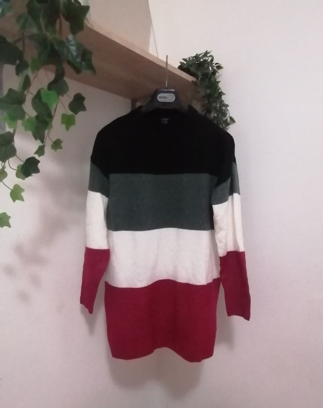 Maglione lungo multicolor