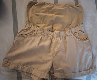Short beige fluido premamá 