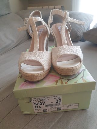 Zapato plataforma blanco 39