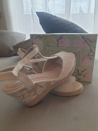 Zapato plataforma blanco 39