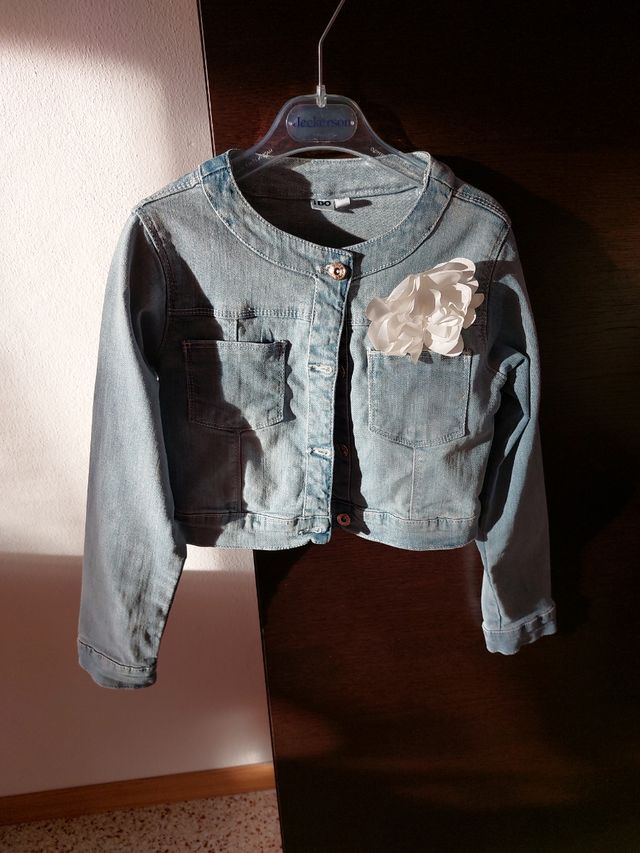 Giubbino jeans bambina cm 140
