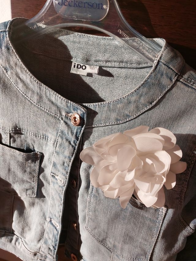 Giubbino jeans bambina cm 140