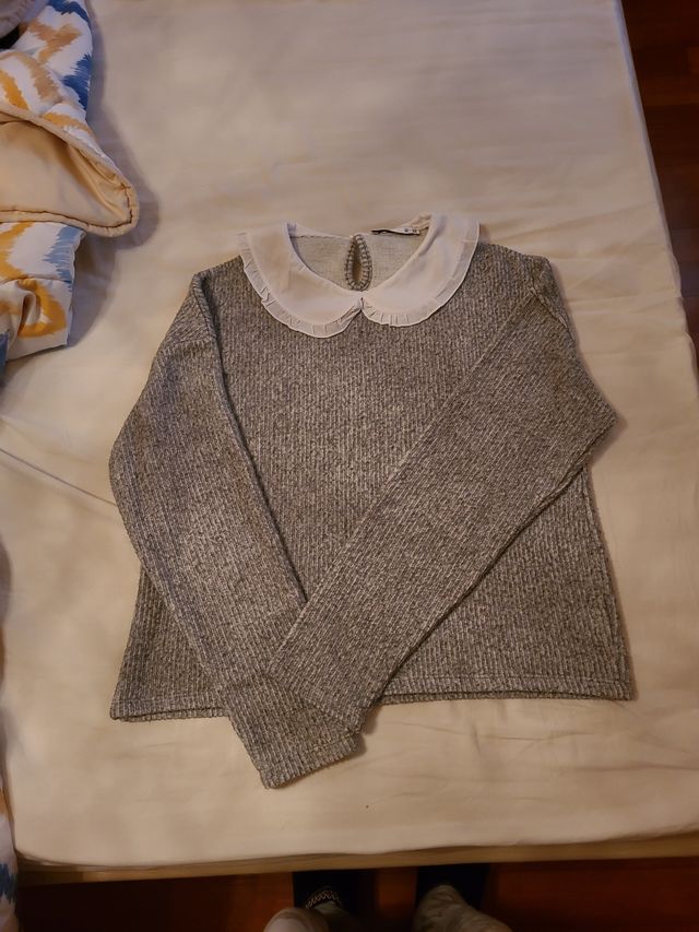 Maglia donna M colletto applicato