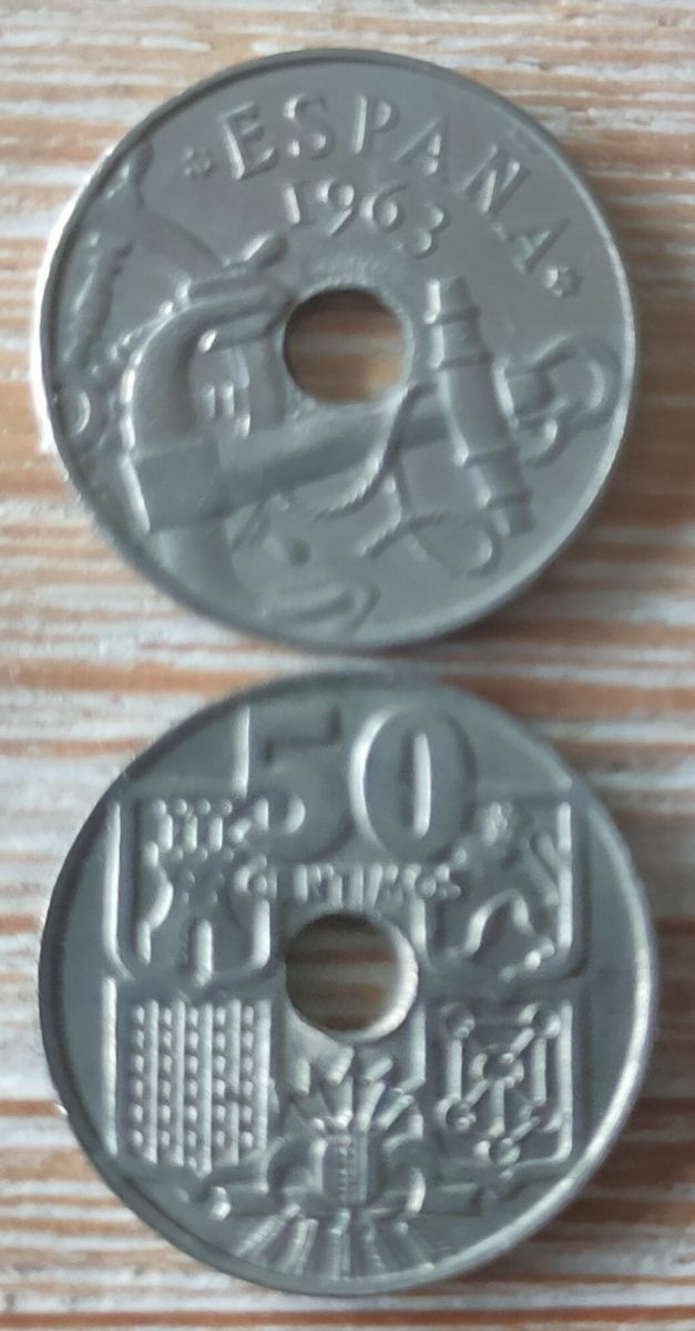 Monedas antiguas 50 céntimos España