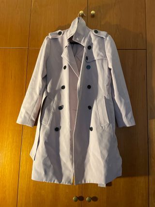 Gabardina mujer rosa palo