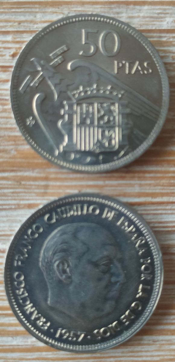 Monedas antiguas 50 ptas