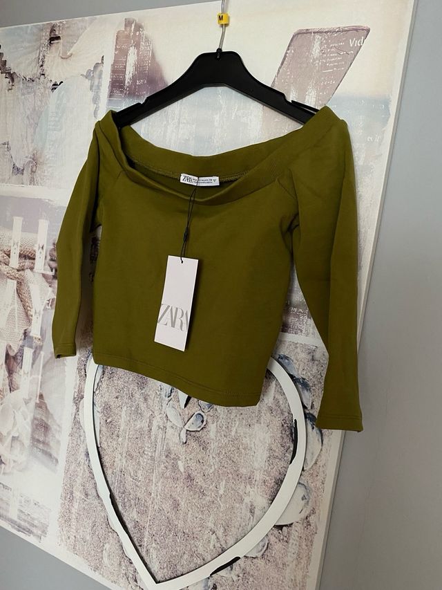 Csmiseta hombros caidos Zara T.S con etiqueta