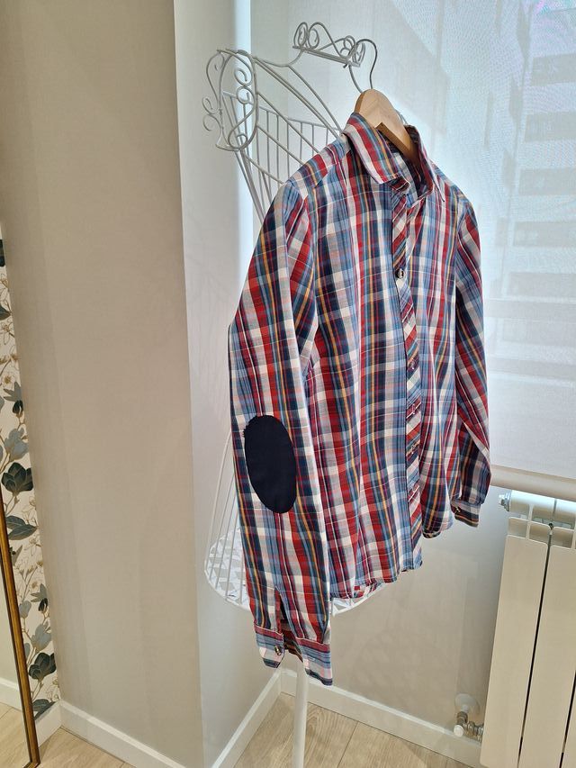 Camisa de cuadros con coderas