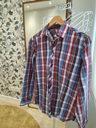 Camisa de cuadros con coderas