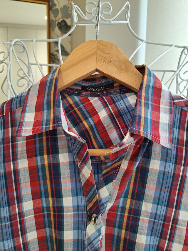 Camisa de cuadros con coderas