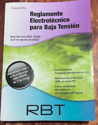 RBT. Reglamento Electrotécnico para Baja Tensión