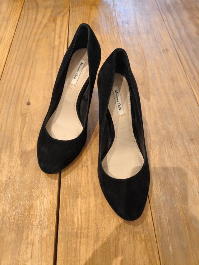 Zapatos de tacón Massimo Dutti de ante