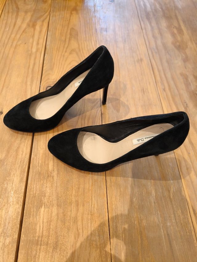 Zapatos de tacón Massimo Dutti de ante