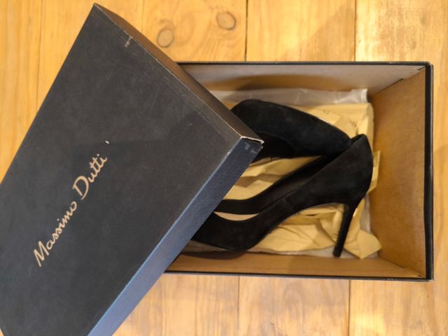 Zapatos de tacón Massimo Dutti de ante
