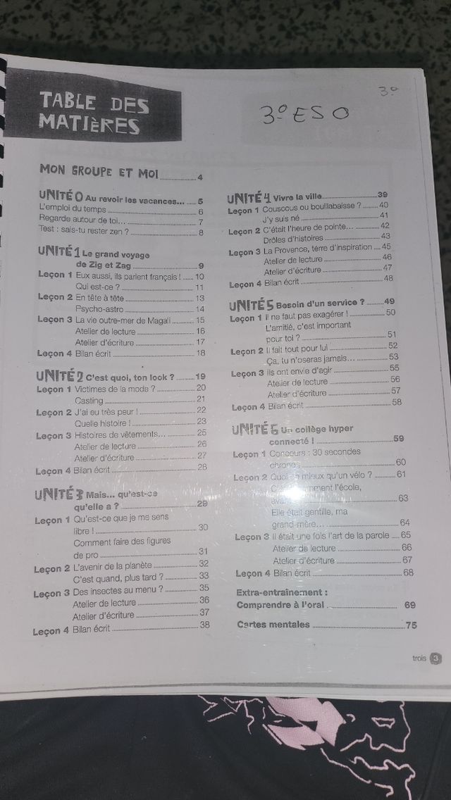 Cuaderno de ejercicios de frances