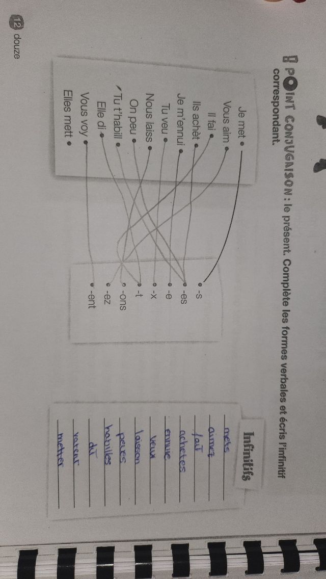 Cuaderno de ejercicios de frances