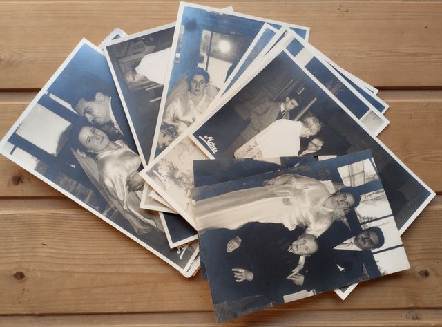 *Lote de fotografías antiguas de boda años 50