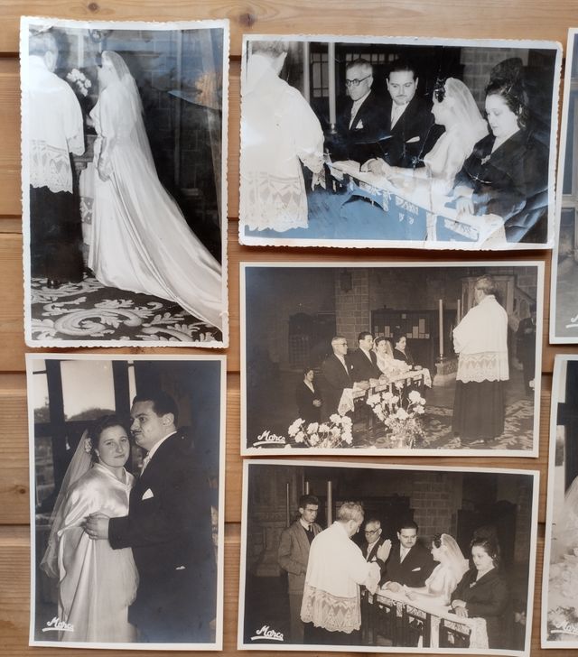 *Lote de fotografías antiguas de boda años 50
