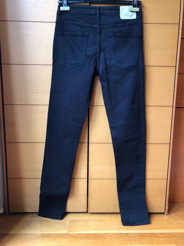 Pantalón 5 bolsillos niño, negro. 13-14 años