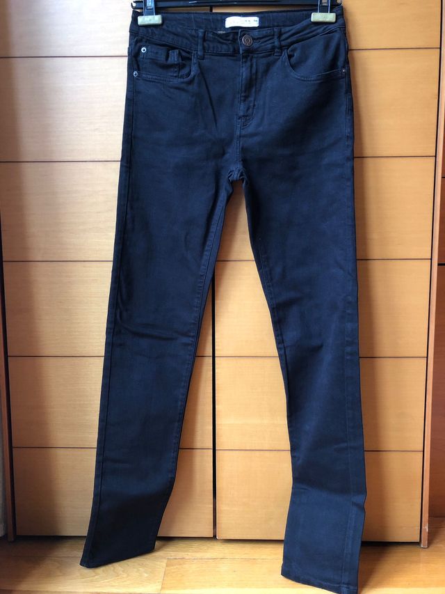 Pantalón 5 bolsillos niño, negro. 13-14 años